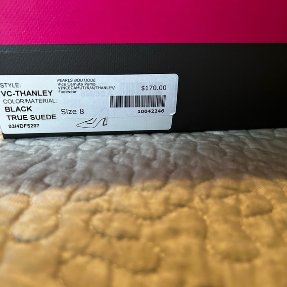 Vince Camuto Black Suede Heels - Picture 5 of 5